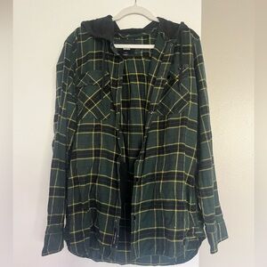 Vans Black and Yellow Plaid Shirt Jacket